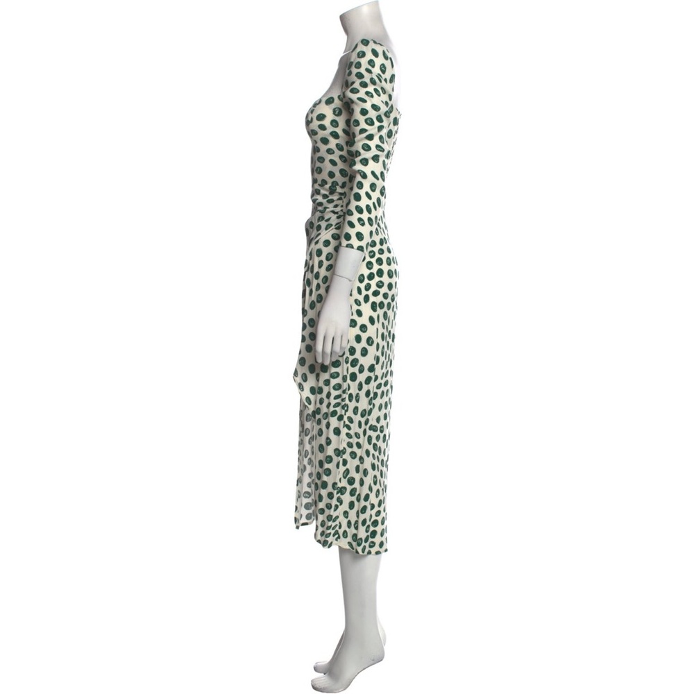 Reformation Green Spot Long Sleeve Dress. Size 10.